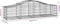 vidaXL - Schanskorf - gewelfd - 200x50x40/60 - cm - gegalvaniseerd - ijzer