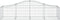 vidaXL - Schanskorf - gewelfd - 200x50x40/60 - cm - gegalvaniseerd - ijzer