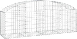 vidaXL - Schanskorf - gewelfd - 200x50x60/80 - cm - gegalvaniseerd - ijzer