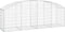 vidaXL - Schanskorf - gewelfd - 200x50x60/80 - cm - gegalvaniseerd - ijzer