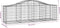 vidaXL - Schanskorf - gewelfd - 200x50x60/80 - cm - gegalvaniseerd - ijzer