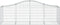 vidaXL - Schanskorf - gewelfd - 200x50x60/80 - cm - gegalvaniseerd - ijzer