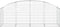 vidaXL - Schanskorf - gewelfd - 200x50x60/80 - cm - gegalvaniseerd - ijzer