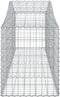 vidaXL - Schanskorf - gewelfd - 200x50x60/80 - cm - gegalvaniseerd - ijzer