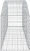 vidaXL - Schanskorf - gewelfd - 200x50x60/80 - cm - gegalvaniseerd - ijzer