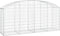 vidaXL - Schanskorf - gewelfd - 200x50x80/100 - cm - gegalvaniseerd - ijzer