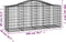 vidaXL - Schanskorf - gewelfd - 200x50x80/100 - cm - gegalvaniseerd - ijzer