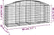 vidaXL - Schanskorf - gewelfd - 200x50x80/100 - cm - gegalvaniseerd - ijzer