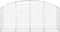 vidaXL - Schanskorf - gewelfd - 200x50x80/100 - cm - gegalvaniseerd - ijzer
