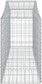 vidaXL - Schanskorf - gewelfd - 200x50x80/100 - cm - gegalvaniseerd - ijzer