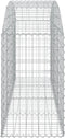 vidaXL - Schanskorf - gewelfd - 200x50x80/100 - cm - gegalvaniseerd - ijzer