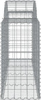 vidaXL - Schanskorf - gewelfd - 200x50x80/100 - cm - gegalvaniseerd - ijzer
