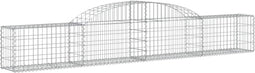 vidaXL - Schanskorf - gewelfd - 300x30x40/60 - cm - gegalvaniseerd - ijzer