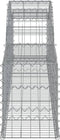 vidaXL - Schanskorf - gewelfd - 300x30x40/60 - cm - gegalvaniseerd - ijzer