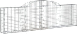 vidaXL - Schanskorf - gewelfd - 300x30x80/100 - cm - gegalvaniseerd - ijzer