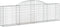 vidaXL - Schanskorf - gewelfd - 300x30x80/100 - cm - gegalvaniseerd - ijzer