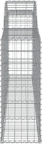 vidaXL - Schanskorf - gewelfd - 300x30x80/100 - cm - gegalvaniseerd - ijzer