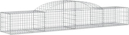 vidaXL - Schanskorf - gewelfd - 300x50x40/60 - cm - gegalvaniseerd - ijzer