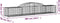 vidaXL - Schanskorf - gewelfd - 300x50x40/60 - cm - gegalvaniseerd - ijzer