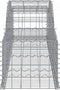 vidaXL - Schanskorf - gewelfd - 300x50x40/60 - cm - gegalvaniseerd - ijzer