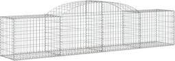 vidaXL - Schanskorf - gewelfd - 300x50x60/80 - cm - gegalvaniseerd - ijzer