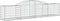vidaXL - Schanskorf - gewelfd - 300x50x60/80 - cm - gegalvaniseerd - ijzer