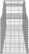 vidaXL - Schanskorf - gewelfd - 300x50x60/80 - cm - gegalvaniseerd - ijzer