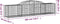 vidaXL - Schanskorf - gewelfd - 300x50x60/80 - cm - gegalvaniseerd - ijzer