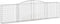 vidaXL - Schanskorf - gewelfd - 400x30x100/120 - cm - gegalvaniseerd - ijzer