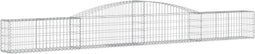 vidaXL - Schanskorf - gewelfd - 400x30x40/60 - cm - gegalvaniseerd - ijzer