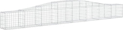 vidaXL - Schanskorf - gewelfd - 400x30x40/60 - cm - gegalvaniseerd - ijzer