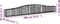 vidaXL - Schanskorf - gewelfd - 400x30x40/60 - cm - gegalvaniseerd - ijzer