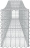 vidaXL - Schanskorf - gewelfd - 400x30x40/60 - cm - gegalvaniseerd - ijzer