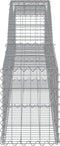 vidaXL - Schanskorf - gewelfd - 400x30x40/60 - cm - gegalvaniseerd - ijzer