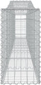 vidaXL - Schanskorf - gewelfd - 400x30x60/80 - cm - gegalvaniseerd - ijzer