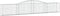 vidaXL - Schanskorf - gewelfd - 400x30x60/80 - cm - gegalvaniseerd - ijzer