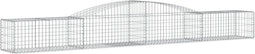 vidaXL - Schanskorf - gewelfd - 400x50x40/60 - cm - gegalvaniseerd - ijzer