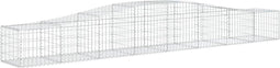 vidaXL - Schanskorf - gewelfd - 400x50x40/60 - cm - gegalvaniseerd - ijzer
