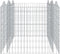 vidaXL - Schanskorf - gewelfd - verhoogd - 200x100x100 - cm - gegalvaniseerd - ijzer