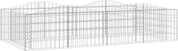 vidaXL - Schanskorf - gewelfd - verhoogd - 200x100x50 - cm - gegalvaniseerd - ijzer