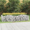 vidaXL - Schanskorf - gewelfd - verhoogd - 200x100x50 - cm - gegalvaniseerd - ijzer