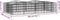 vidaXL - Schanskorf - gewelfd - verhoogd - 200x100x50 - cm - gegalvaniseerd - ijzer