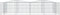 vidaXL - Schanskorf - gewelfd - verhoogd - 200x100x50 - cm - gegalvaniseerd - ijzer