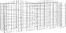 vidaXL - Schanskorf - gewelfd - verhoogd - 200x50x100 - cm - gegalvaniseerd - ijzer