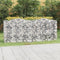 vidaXL - Schanskorf - gewelfd - verhoogd - 200x50x100 - cm - gegalvaniseerd - ijzer