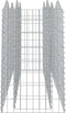 vidaXL - Schanskorf - gewelfd - verhoogd - 200x50x100 - cm - gegalvaniseerd - ijzer