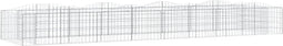 vidaXL - Schanskorf - gewelfd - verhoogd - 400x100x50 - cm - gegalvaniseerd - ijzer