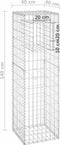 vidaXL - Schanskorf - paal - 40x40x140 - cm - ijzer