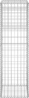 vidaXL - Schanskorf - paal - 40x40x140 - cm - ijzer