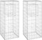 vidaXL - Schanskorf - palen - 2 - st - 40x40x100 - cm - ijzer